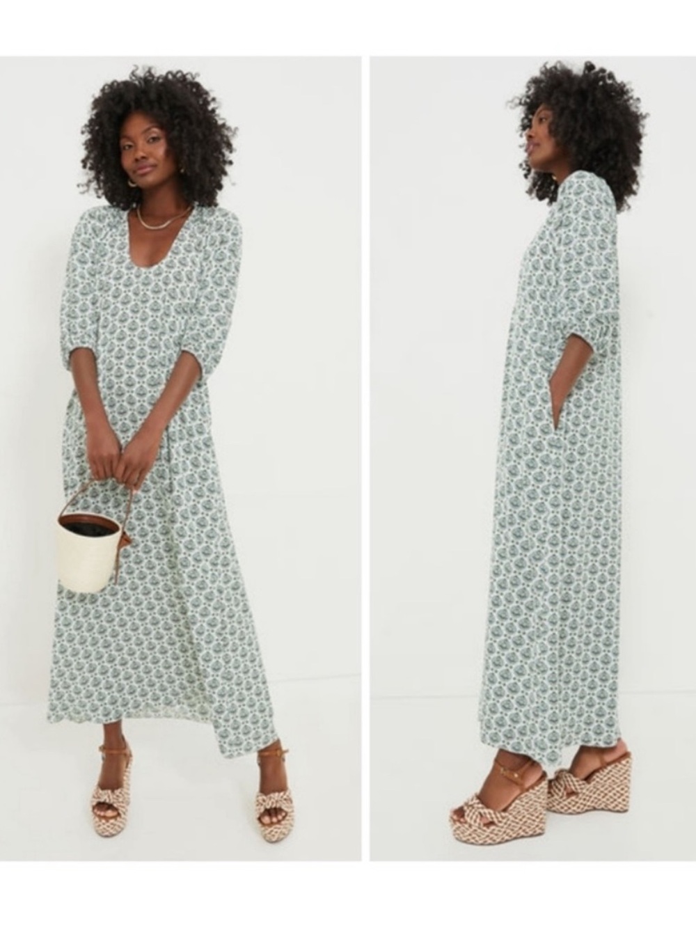 Tuckernuck Green Floral Maxi Dress